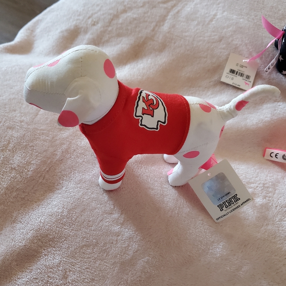 PiNK Kansas City Chiefs stuffed dog